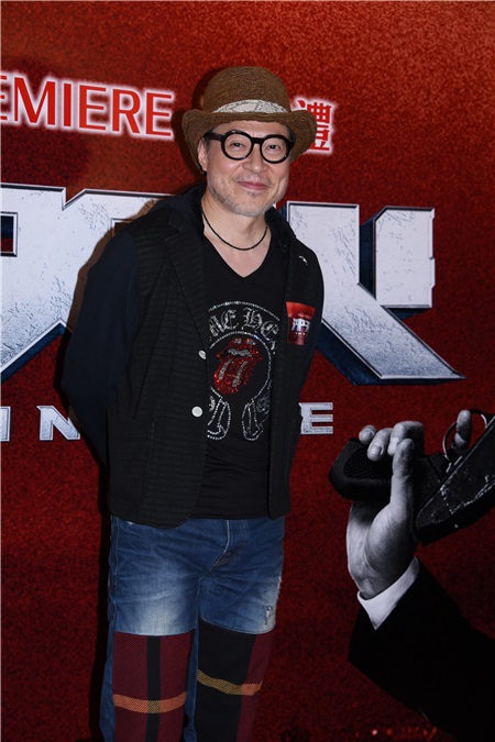 林岭东、张孝全、等出席电影《冲天火》举行首映礼