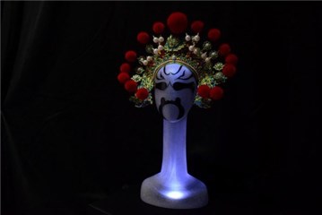 脸谱传承人赵楠×王大陆合作非遗作品:《脸谱灯像
