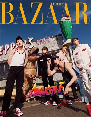 觉醒男团冲顶五大刊封面  Awaken-F率先登上《时尚芭莎》