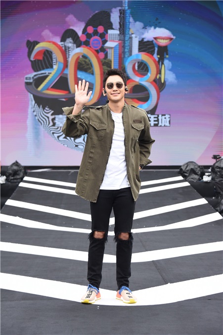 韩国男星RAIN台北跨年晚会彩排