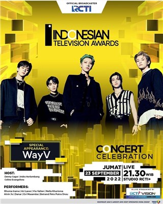 威神V受邀出席Indonesian Television Awards 2022，中国男团最初！当地推特趋势连续4天包揽1位！