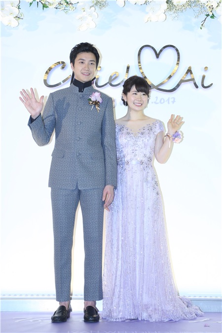 〈Yes台北现场〉江宏杰福原爱婚宴 紫色梦幻婚纱好迷人