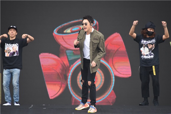 韩国男星RAIN台北跨年晚会彩排