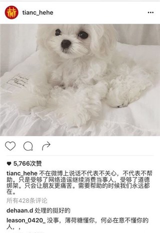 陈赫疑发文力挺王宝强：不说不代表不关心