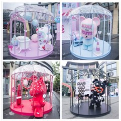 四只卡姿兰萌熊被关,分别为CC熊、BB熊、芯芯熊和美眉熊