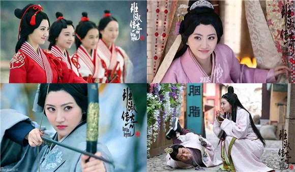 景甜古装造型大盘点 百变甜美颜值线上