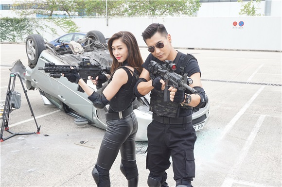 鲍起静、陈展鹏、胡定欣等拍摄TVB《同盟》外景