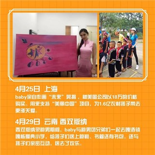 (angelababy热心公益 图/泰洋川禾文化提供)