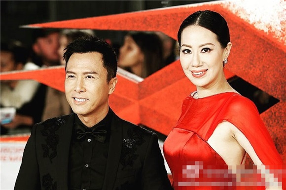 甄子丹携爱妻出席伦敦《极限特工》首映
