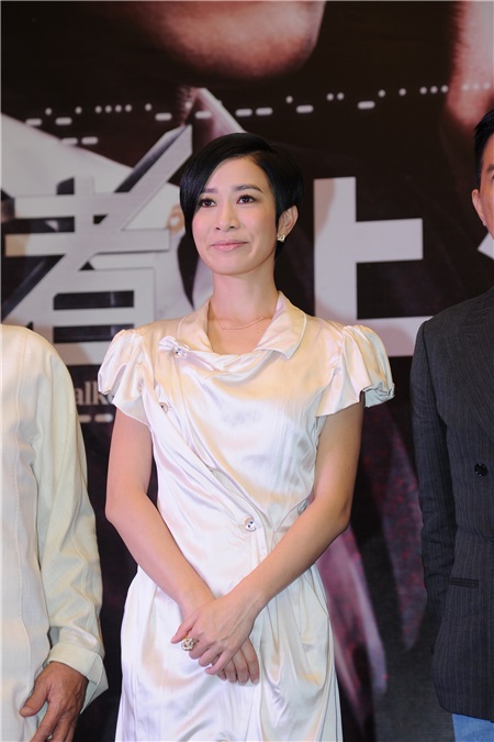 张家辉、佘诗曼、许绍雄为电影《使徒行者》宣传