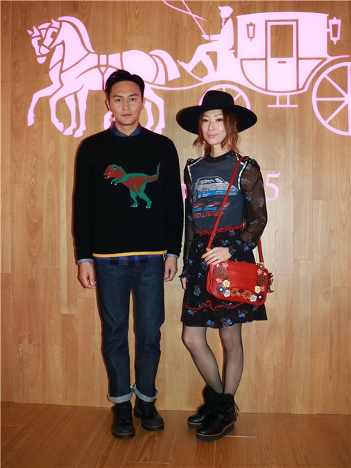 郑秀文、张智霖等出席「COACH 75周年限定店开幕礼」
