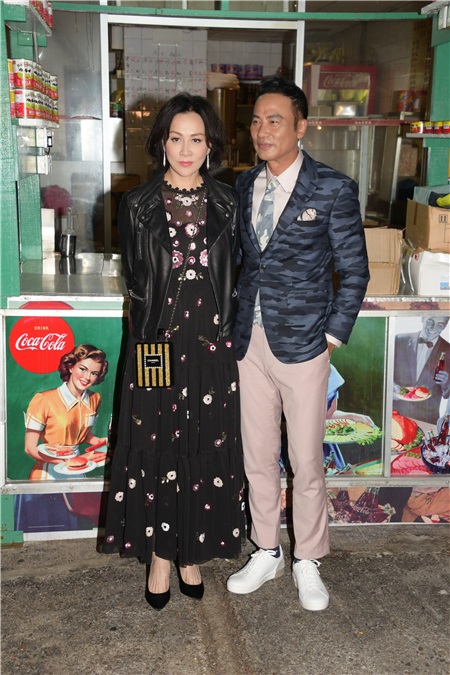 刘嘉玲、任达华等出席电影《我的情敌女婿》探班