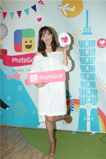 李玉玺与王心恬出席PhotoGrid猎豹科技进驻台湾记者会