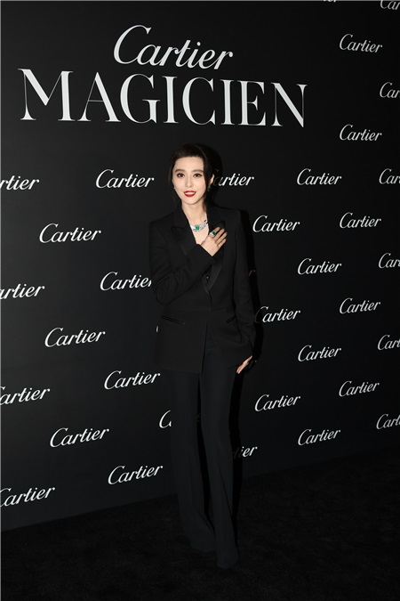 范冰冰出席Cartier珠宝展 错失金马影后笑称已翻篇