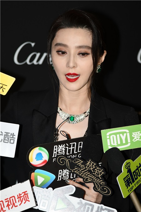 范冰冰出席Cartier珠宝展 错失金马影后笑称已翻篇