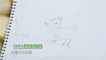 李小冉画的小H被黄磊吐槽