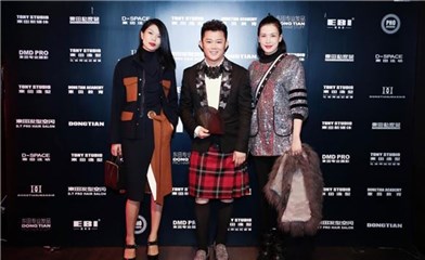 李东田先生与吕燕、佟晨洁合影