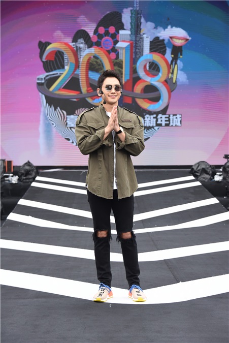 韩国男星RAIN台北跨年晚会彩排