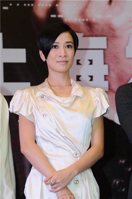 张家辉、佘诗曼、许绍雄为电影《使徒行者》宣传