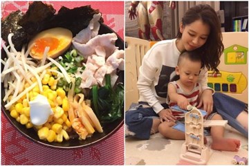 徐若瑄秀厨艺照 不料卤豆乾开花