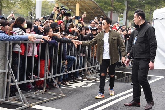 韩国男星RAIN台北跨年晚会彩排
