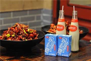 现场的麻辣小龙虾令人食指大动