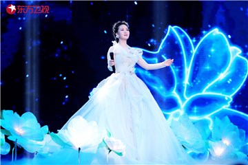 配合春晚舞美如同音乐仙子