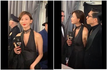 林志玲黑色礼服秀好身材    甜伴Akira现身葛莱美